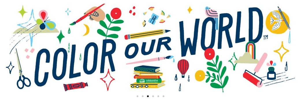 2025 Summer Reading logo Color our World